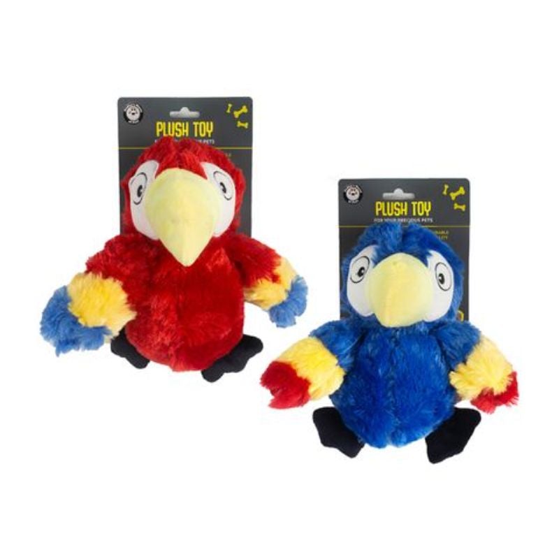 Plush Parrot with Squeaker Dog Toy