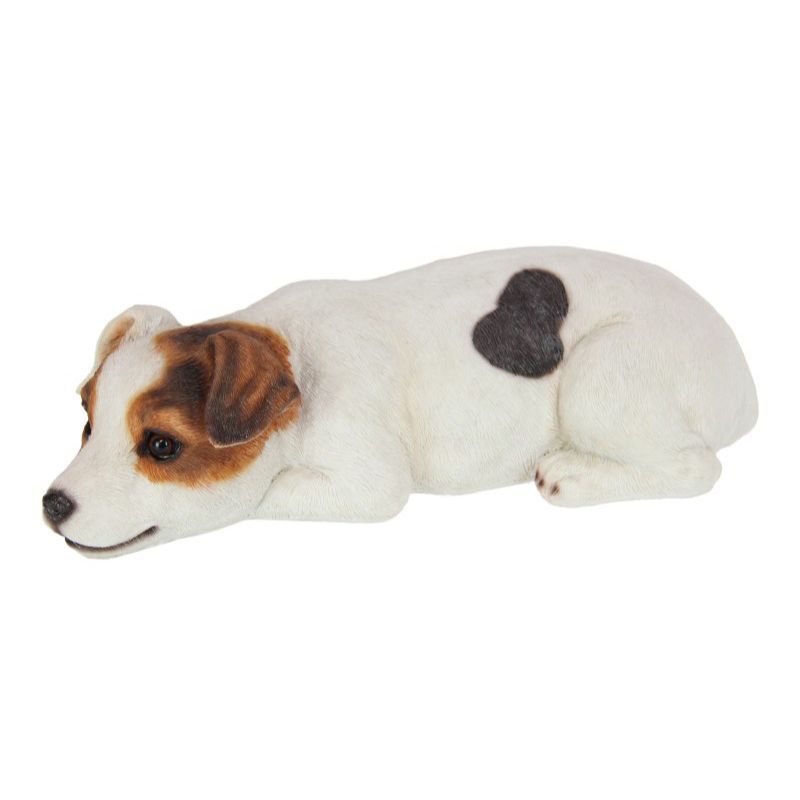 Cute Laying Jack Russel Dog Figurine - 30cm