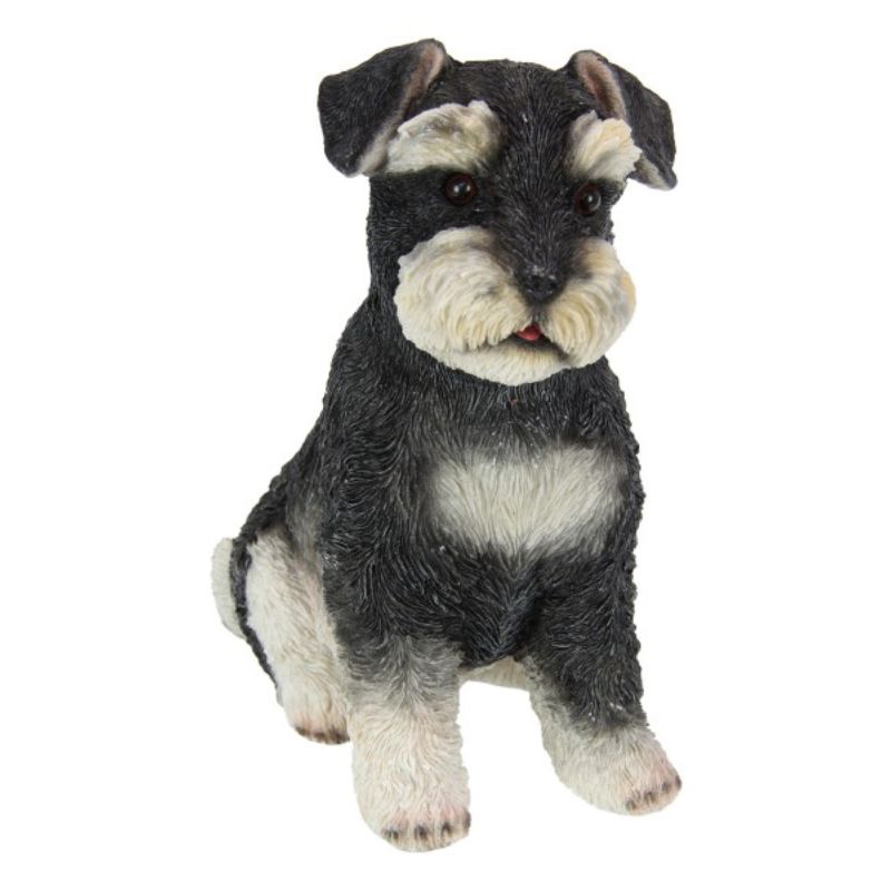 Sitting Schnauzer Dog Figurine - 27cm