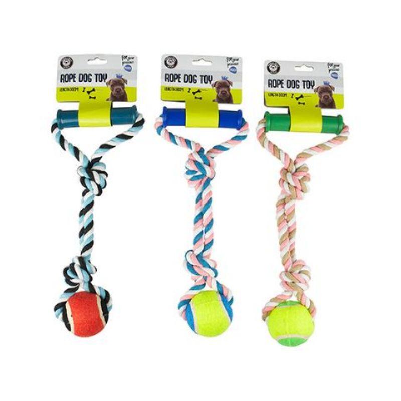 Rope Toy Tug with Ball - 30cm