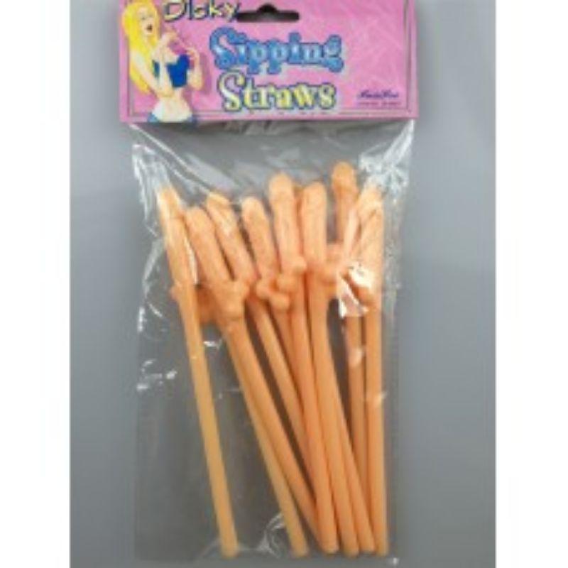 12 Pack Natural Penis Straws