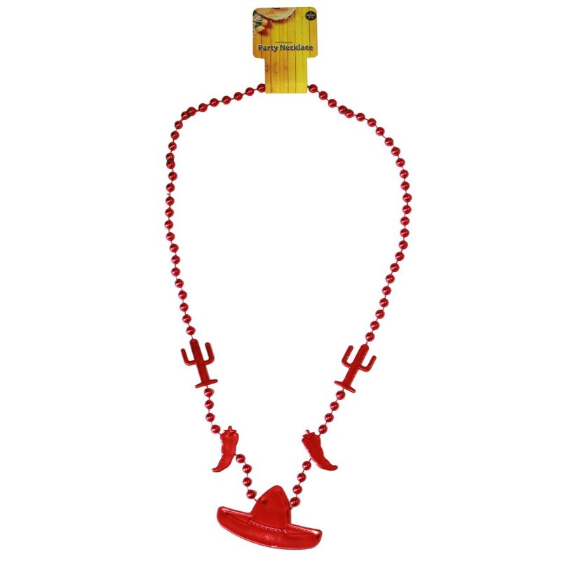 Red Mexican Party Necklace