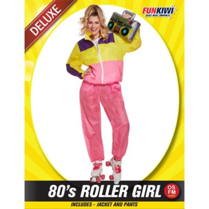 Multi Colour 80s Roller Girl - One Size Fits Most