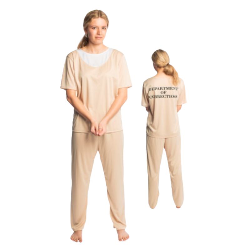 Adults Beige Inmate Deluxe Costume