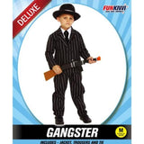 Load image into Gallery viewer, Boys Black Gangster Deluxe Costume - M
