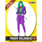 Load image into Gallery viewer, Womens Purple Poker Villainess Costume
