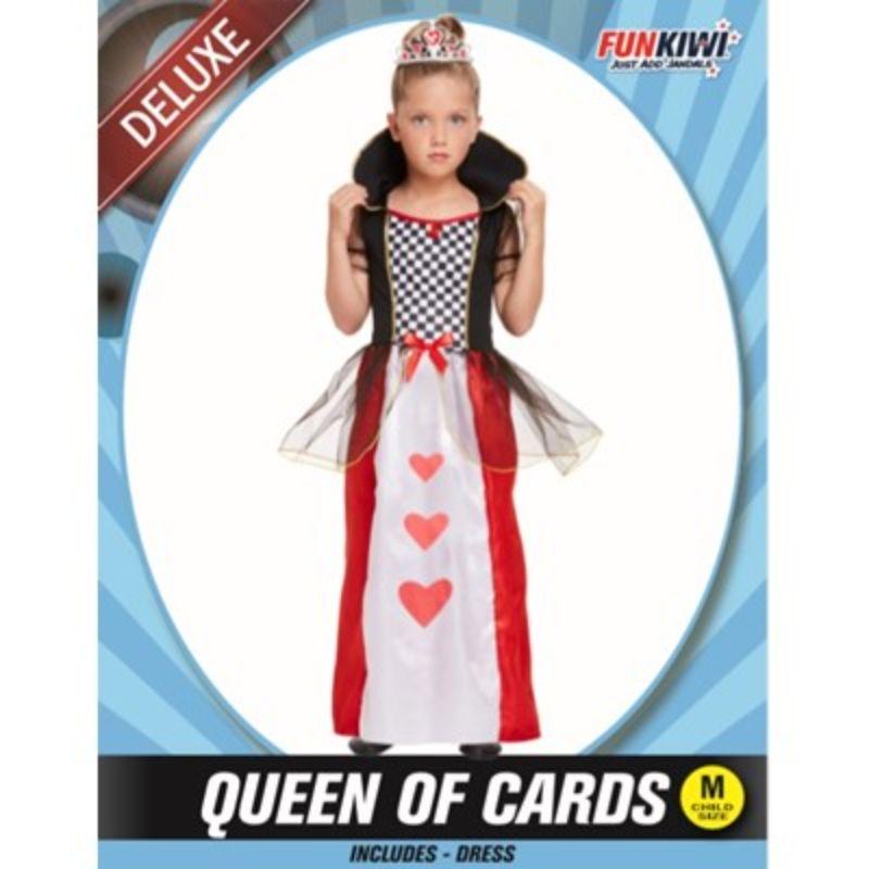 Girls Queen of Cards Deluxe Costume - M