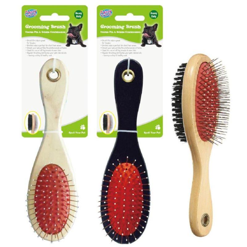 Double Sided Dog Grooming Brush - 21.5cm
