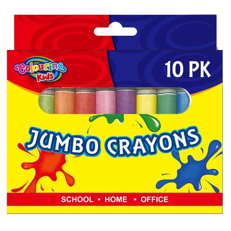 10 Pack Jumbo Crayons