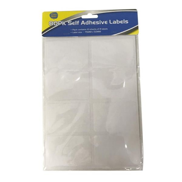 80Pk Self Adhesive Labels - 7.5CMx5CM