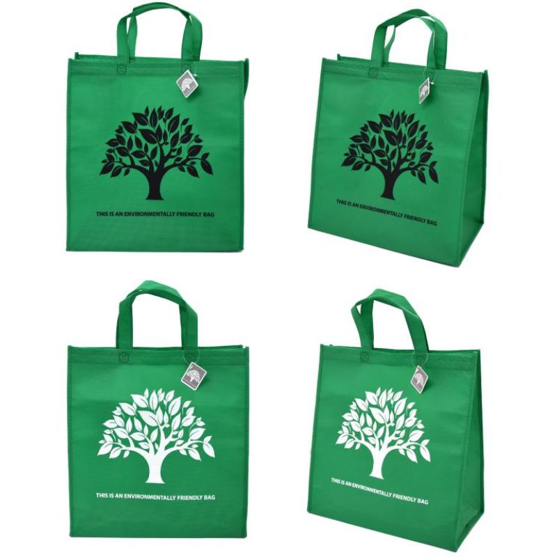 Green Enviro Reusable Shopping Bag - 35cm x 37cm x 19.5cm