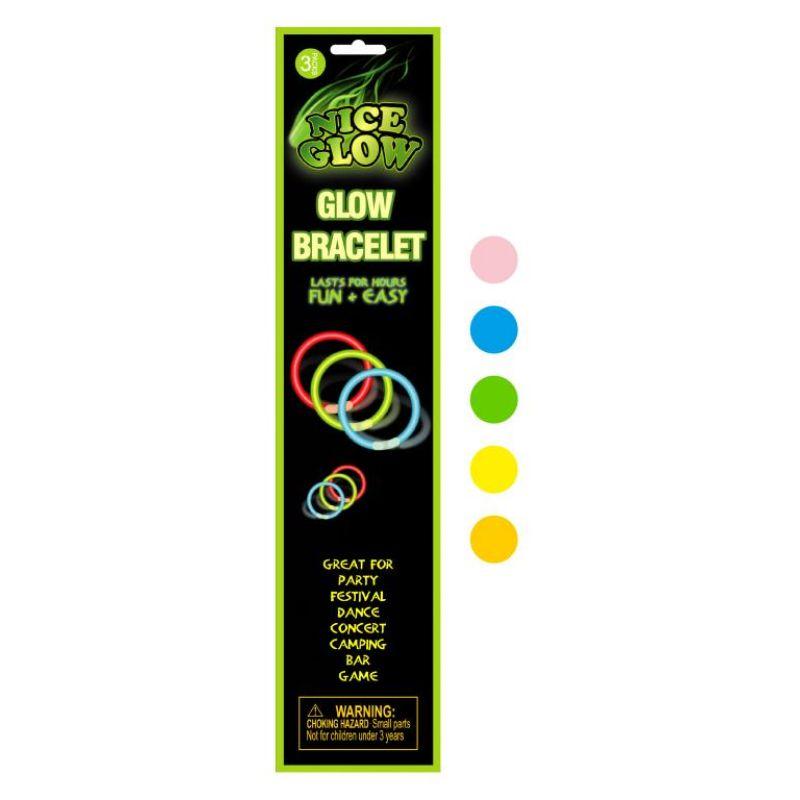 3 Pack Glow in the Dark Novelty Bracelets