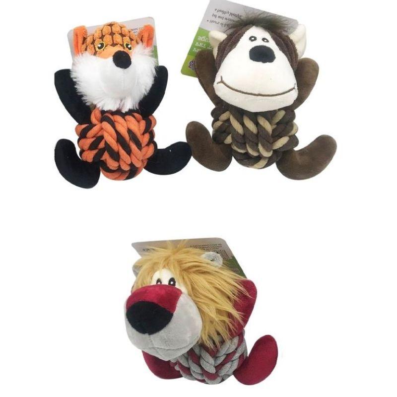 Plush/Rope Combo Pet Playing Toy - Safari Series