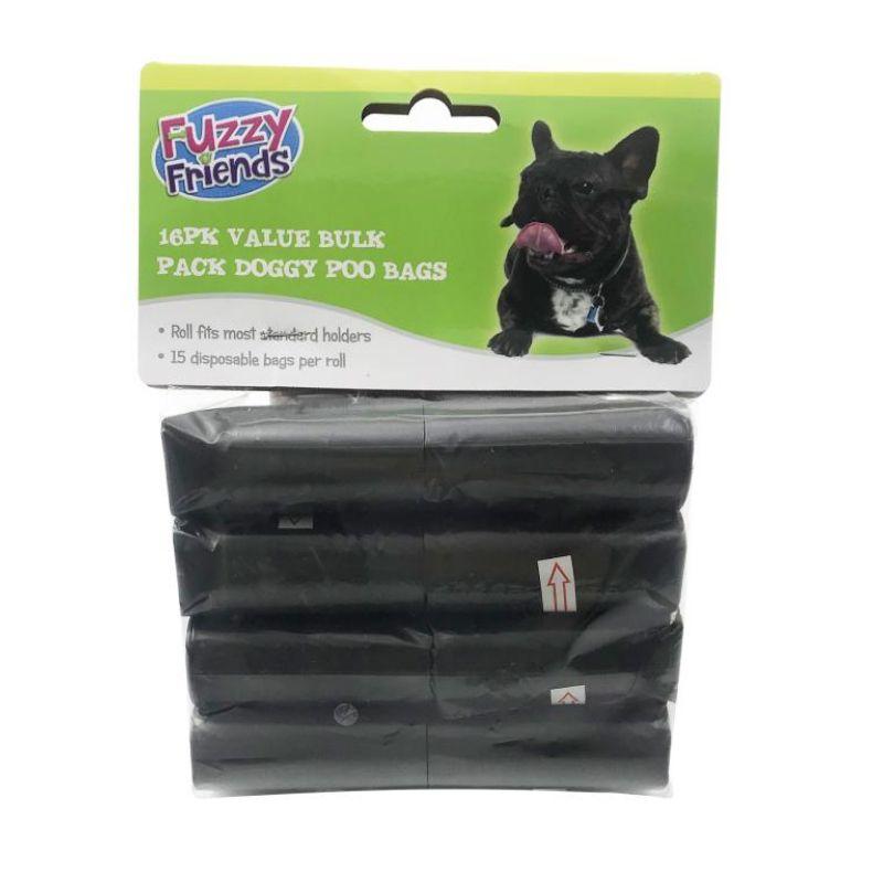 16 Pack Doggy Poo Bags - 23cm x 31.8cm