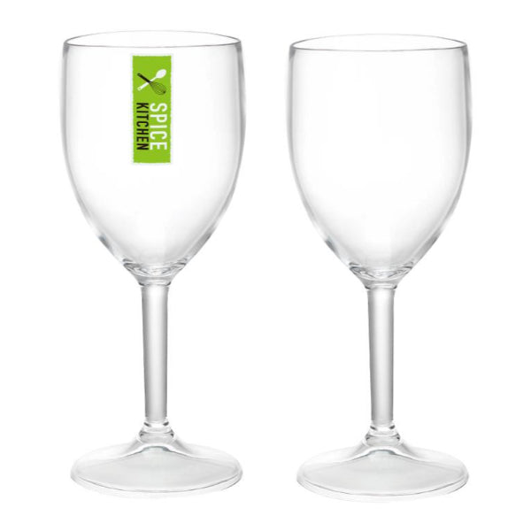 Clear Plastic Acrylic Wine Glass - 350ml