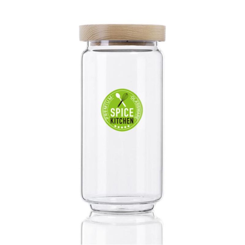 Clear Glass Canister Storage Jar - 1000ml | 9cm x 20cm
