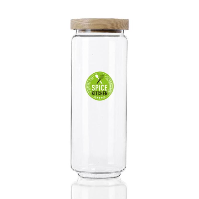Clear Glass Canister Storage Jar - 1400ml | 9cm x 26cm