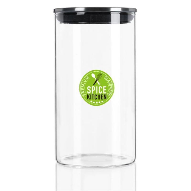 Clear Glass Canister Storage Jar - 1200ml | 10cm x 19cm