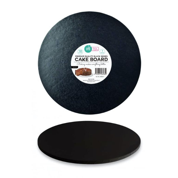 Black Round Premium Heavy Duty Professional Cakeboard - 25.4cm x 0.6cm