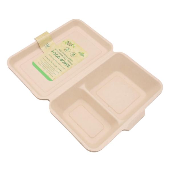 5 Pack Eco Biodegradable Sugarcane Food Box - 1000ml