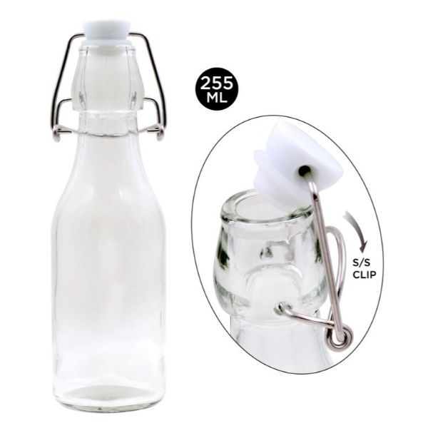 Mini Glass Clip Top Bottle-255ML