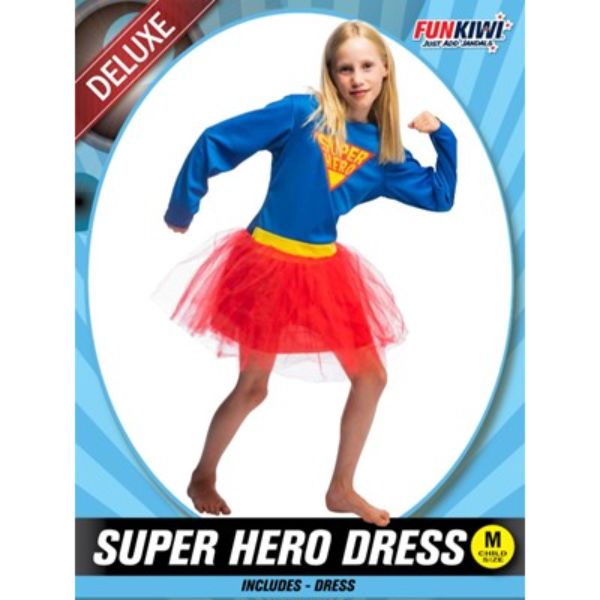 Kids Super Hero Dress Costume - Medium