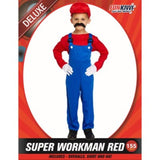 Load image into Gallery viewer, Boys Red Super Workman Deluxe Costume - 155cm
