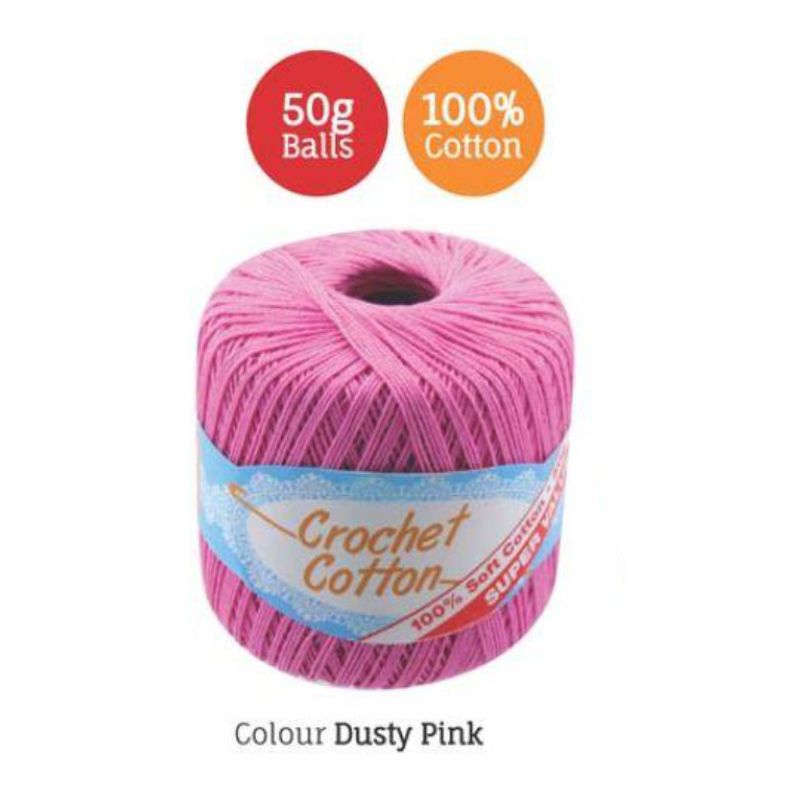 Dusty Pink Crochet Cotton - 50g