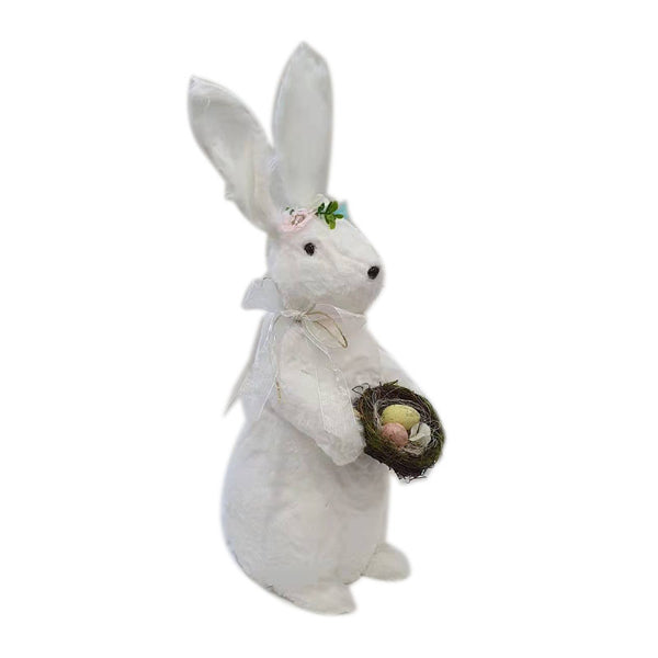 Plush Rabbit With Nest - 29cm x 17cm x 46cm