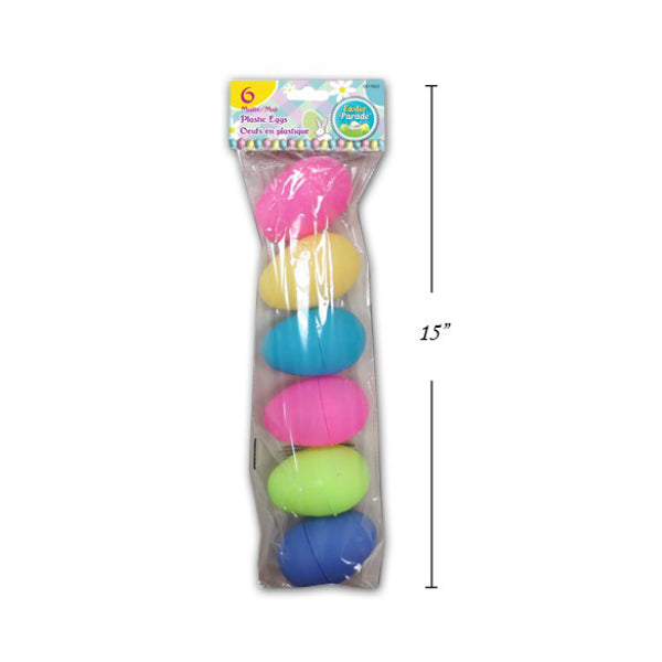 EASTER FILLER EGGS 6PK 8CM MATTE COLORS