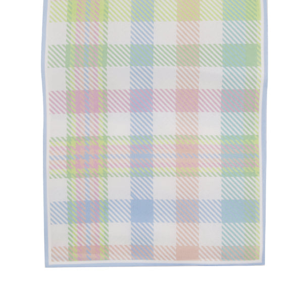 PASTEL TARTAN EASTER TABLE RUNNER 33X180CM