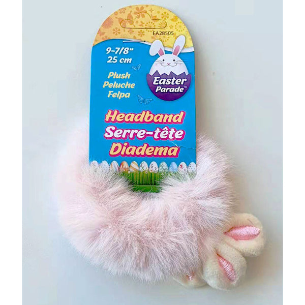 EASTER PLUSH BUNNY EARS HAIR RINGS PK2