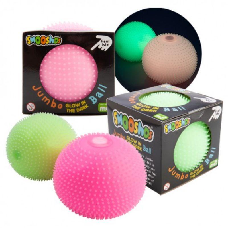 Smooshos Jumbo Spiky Glow-in-the-Dark Ball - 10cm