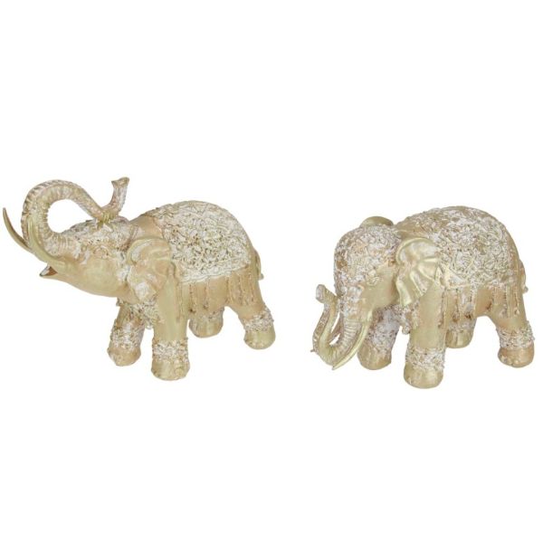 Gold Elephant Decor Piece - 25cm