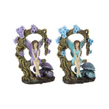 Load image into Gallery viewer, Fairy Sitting in Tree Branch with Pet Dragon Figurine Statue Garden Sculpture - 13cm
