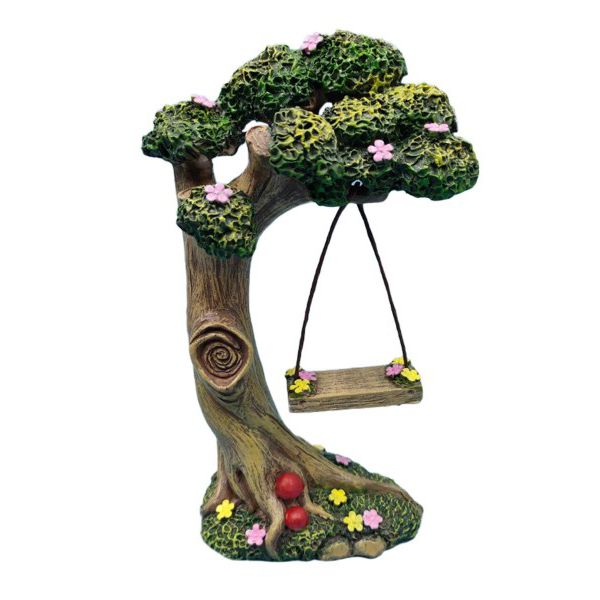 Fairy Garden Tree House with Swing - 20cm