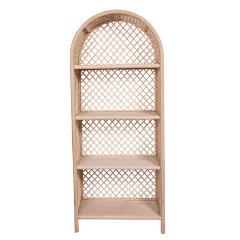 Natural Rattan Shelf Unit - 69cm x 38cm x 168cm