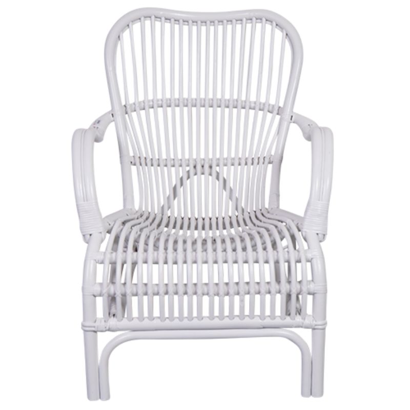 White Rattan Chair - 88cm x 37cm