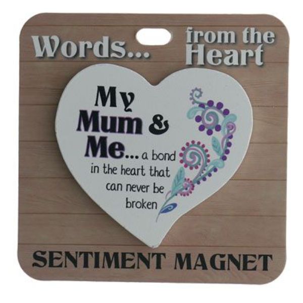 Mum & Me Heart Sentiment Magnet