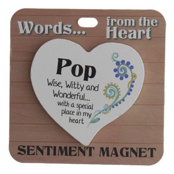 Pop Heart Sentiment Magnet