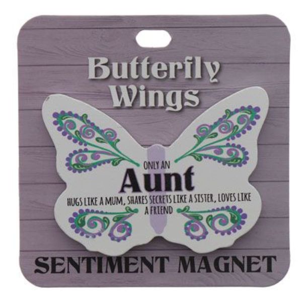 Aunty Butterfly Sentiment Magnet