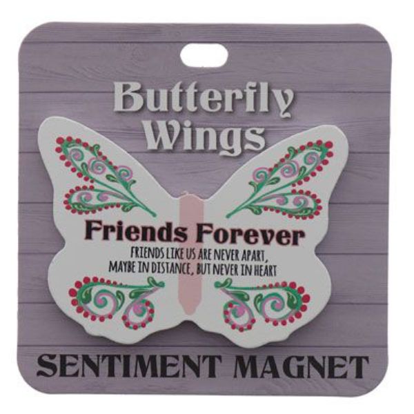 Friends Forever Butterfly Sentiment Magnet