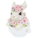 Load image into Gallery viewer, Cute Floral Rabbit in Teacup - 15cm
