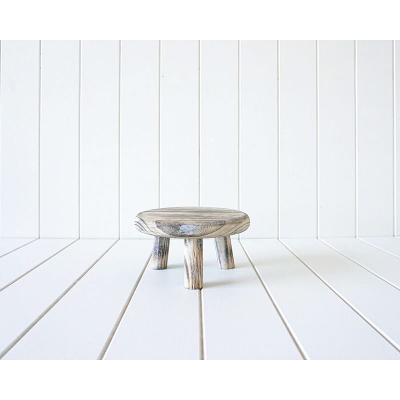 White Wash Gary Timber Riser - 20cm x 10cm