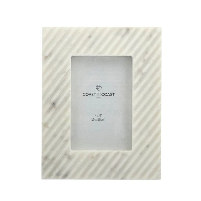 White Amara Marble Photo Frame - 17cm x 22cm