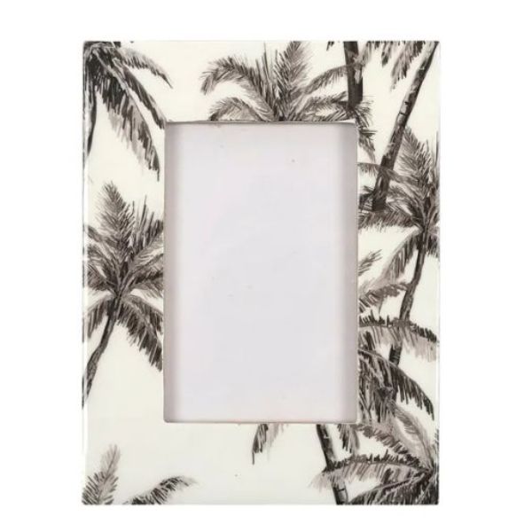 Black & White Waikiki Resin 4x6 Photo Frame - 13cm x 18cm