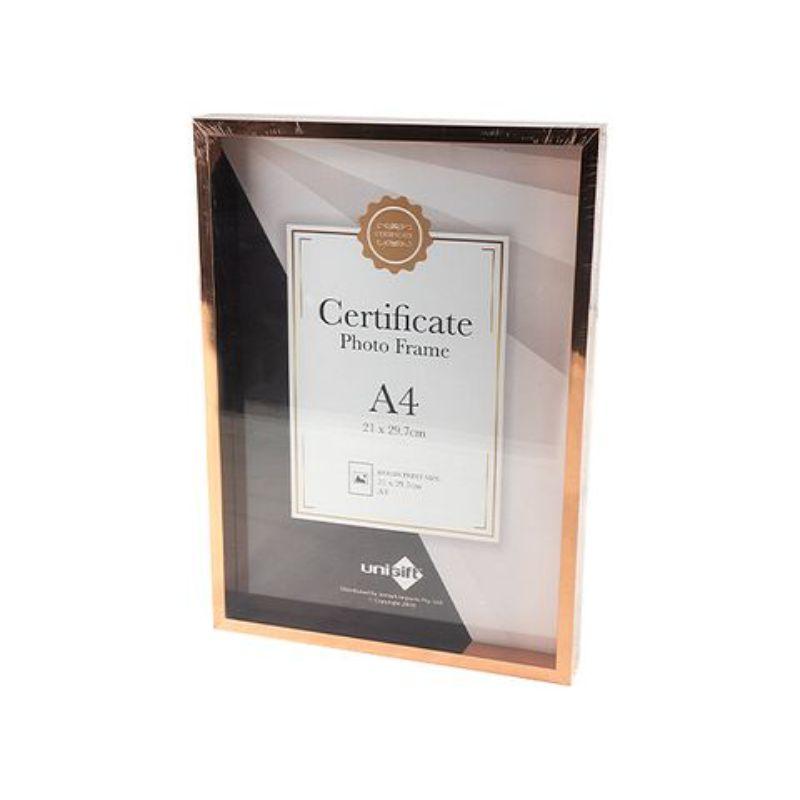 Copper Metallic Certificate Frame - A4