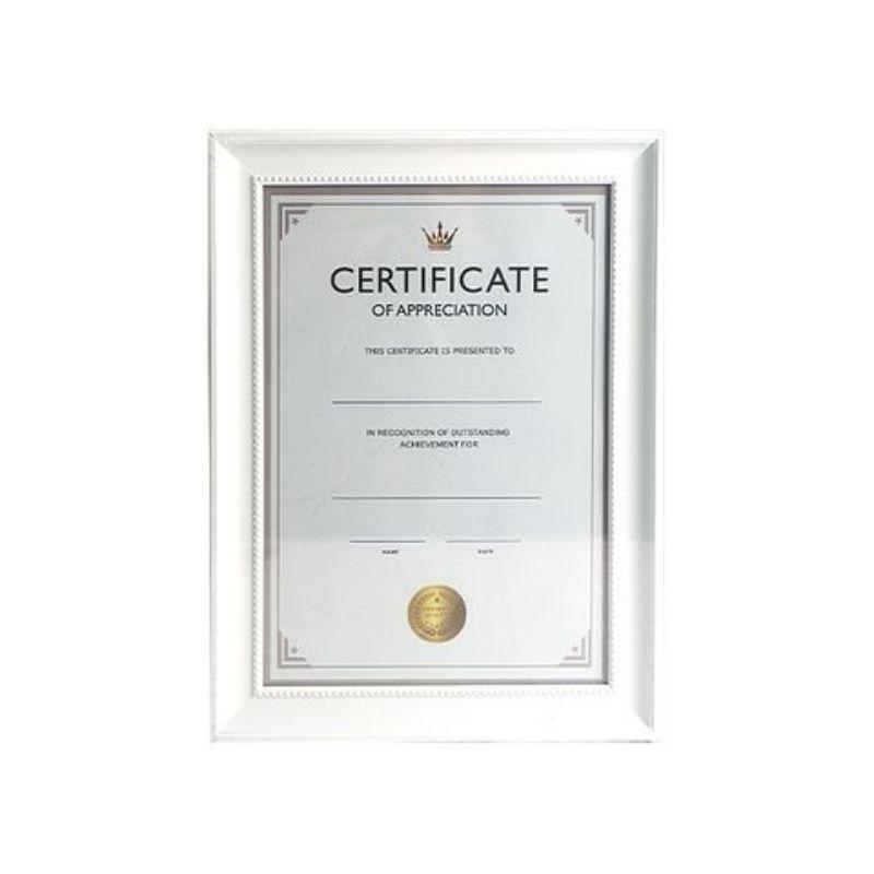 White Juliet Certificate Frame - A4