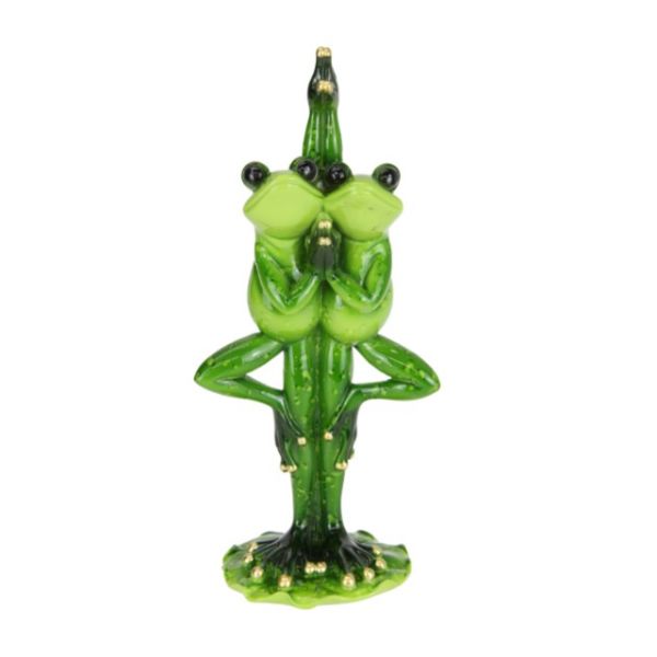 Marble Finish Twin Dancing Frogs - 23cm
