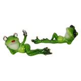 Load image into Gallery viewer, Green Marble Celebrity Relaxing Frog - 17cm
